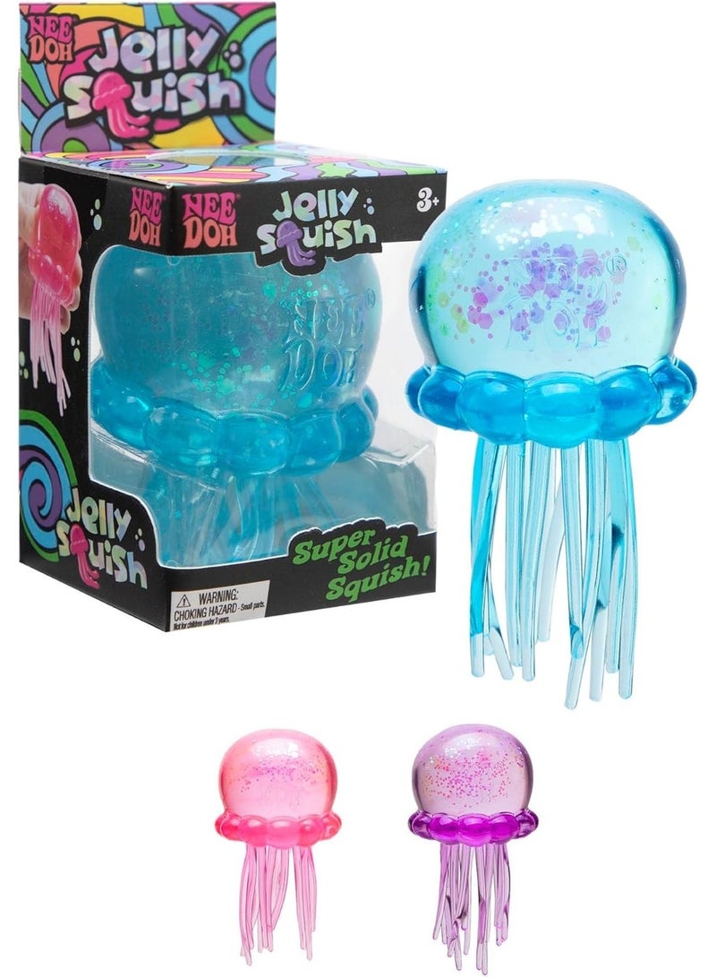 نيدوه لعبة نيدوه جيلي سكويش قنديل البحر الأزرق - لعبة حسية مضغوطة متينة للغاية لتخفيف التوتر للأطفال والبالغين، مضاد للقلق ومساعد للتركيز لمرضى اضطراب فرط الحركة، لعبة مكتب (أزرق) - Image 1