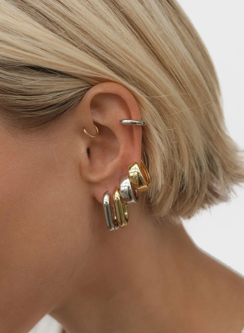 LUV AJ Chain Link Cuff Earrings