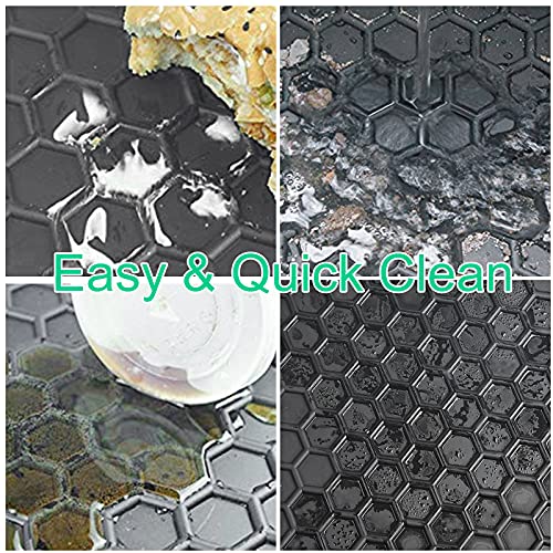Matericuo Car Floor Mats Custom Fit for Honda CRV 2007-2011 Full Black Rubber Auto Liner Mats All Weather Protection Heavy Duty Odorless - Image 4