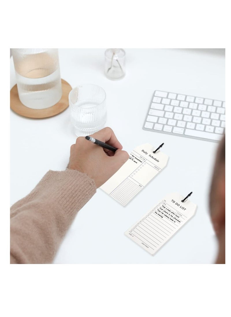 Excefore - Loose Leaf Daily Planner Notepad, To Do List Notepad, Refillable Minimalist Daily Schedules, 8Pcs Loose Leaf Daily Hourly Planner, Daily Appointment Notepad, 52 Sheets Per Pad, 3.15×5.51in - Image 1