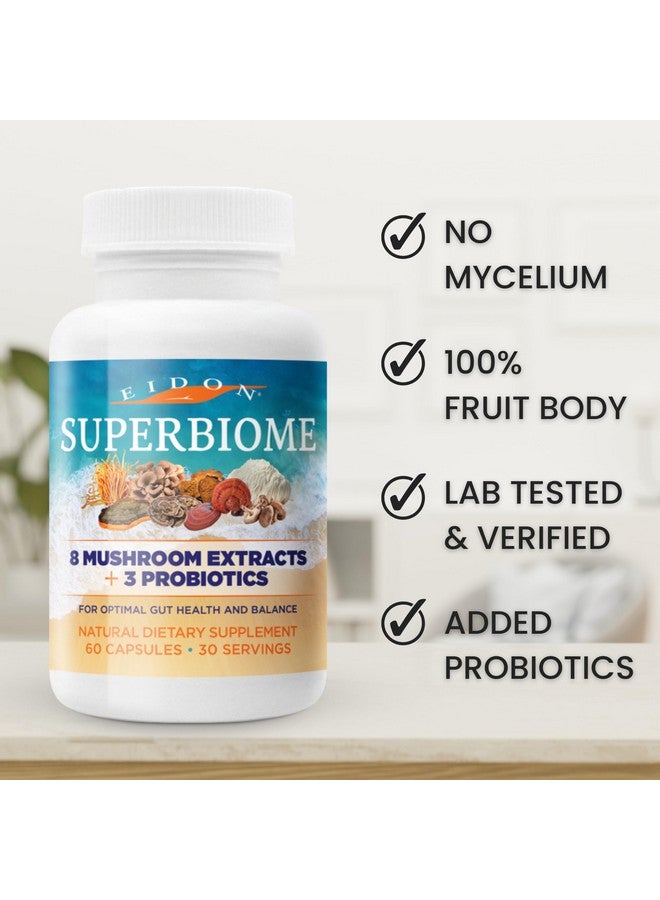 Eidon Ionic Minerals SuperBiome, Mushroom Extract Supplement, Mushroom Complex Capsules with Reishi, Chaga, Lions Mane, Cordyceps, Turkey Tail, 30 Servings - Image 4