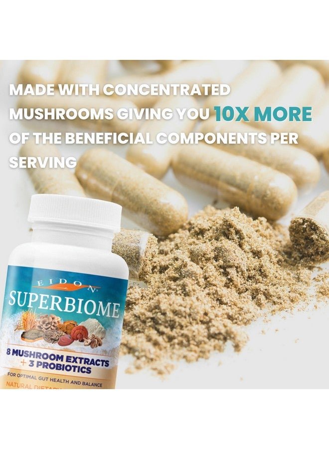 Eidon Ionic Minerals SuperBiome, Mushroom Extract Supplement, Mushroom Complex Capsules with Reishi, Chaga, Lions Mane, Cordyceps, Turkey Tail, 30 Servings - Image 2