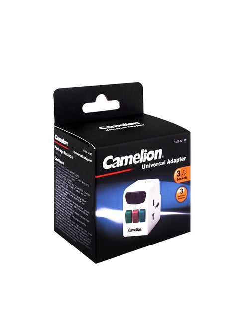 Camelion 3 Socket Universal Adapter, 240V, CMS-G140