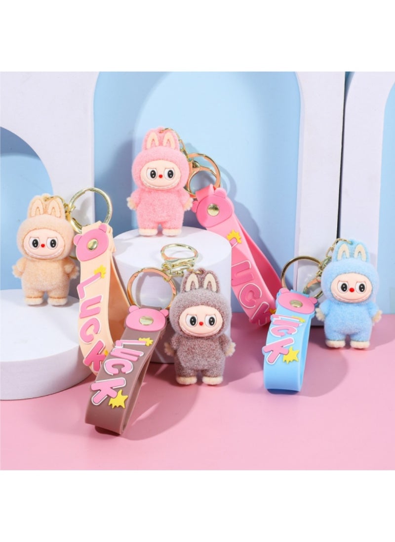 LABUBU Labubu Keychain for Women and Girls – Cute Mini Cartoon Monster Pendant, Creative Animal Keyring for Car Keys, Bags, Backpacks – Fun Gift for Friends, Kids, and Collectors  - Image 2