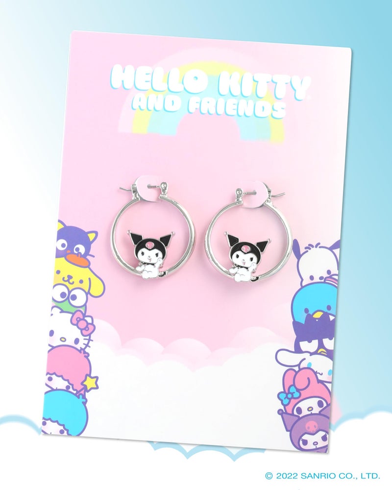 Hello Kitty Sanrio Hello Kitty and Friends Women’s Hoop Earrings - Enamel Hello Kitty, Kuromi, My Melody Official License Gifts - Image 4