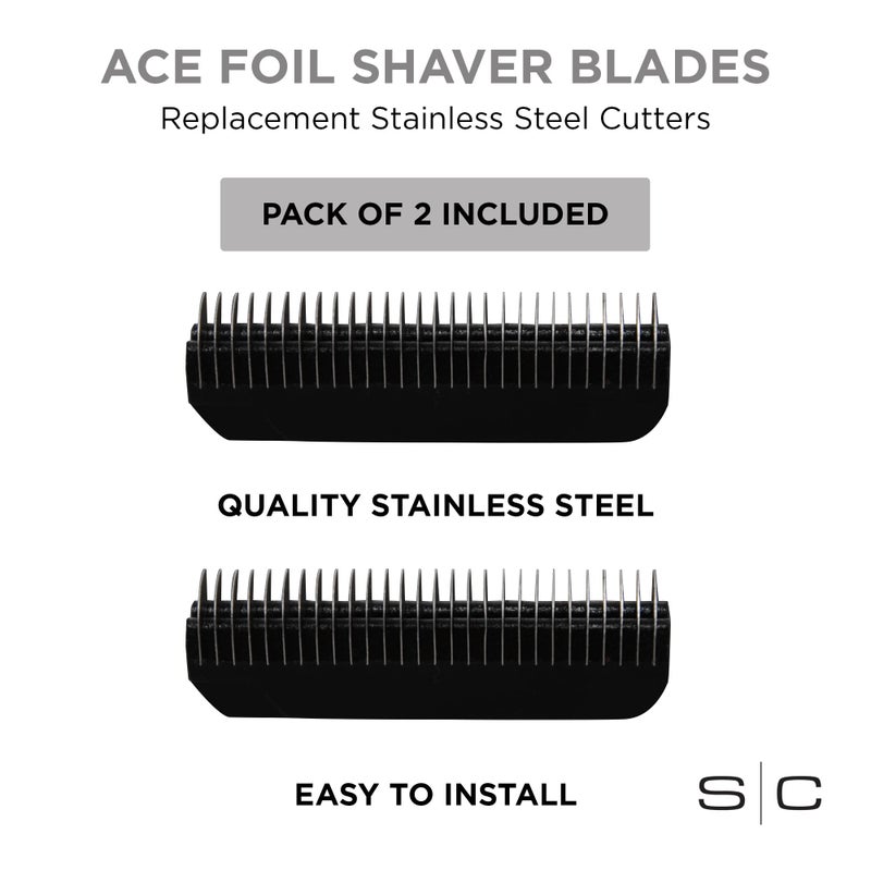 StyleCraft Replacement Ace Shaver Stainless Steel Cutter Blades Compatible with Cordless Ace Foil Shaver - Image 3