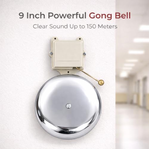 MME Metal Automatic School Timer Gong Bell (9 Inch) - Image 2