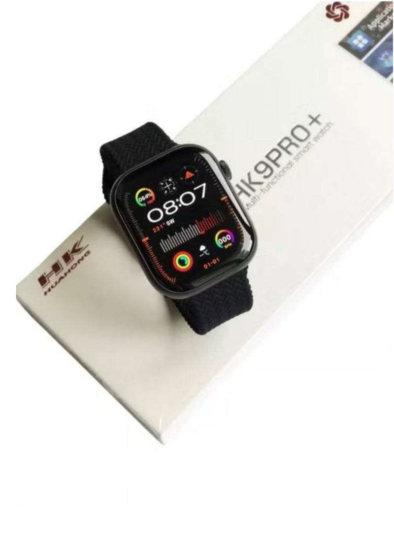 HK - HK9 PRO+ Series 9 Wearfit Pro (2025) Smart Watch 2.12 inch 480X320 SUPER AMOLED Screen Open AI Chat GPT GPS NFC Bluetooth V5 Call Wireless Charger (Gold) - Image 1