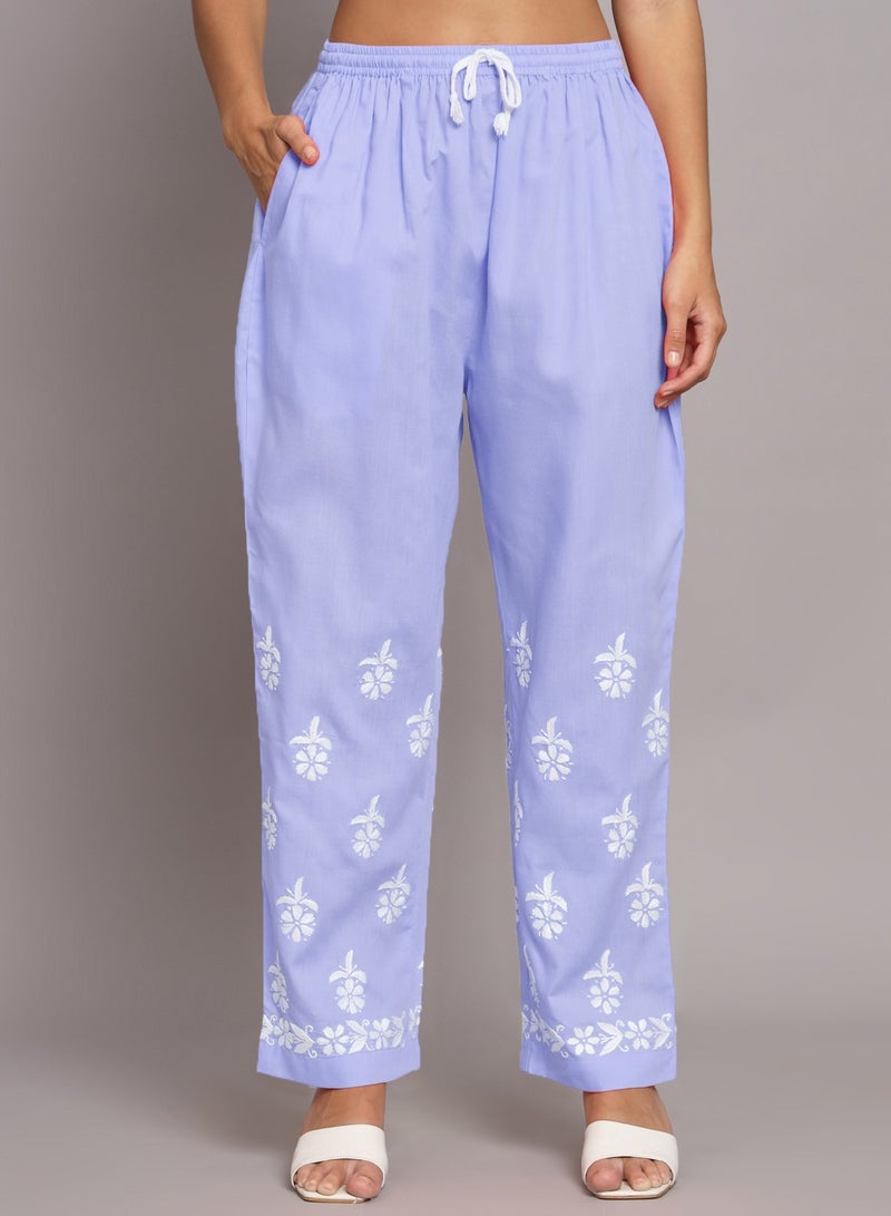 Alaya Women Hand Embroidered Chikankari Cotton Kurta Set-AL3674KS - Image 5