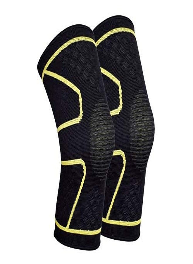 داينا واقيات الركبة الاحترافية من داينا (أصفر، متوسط) - Image 1