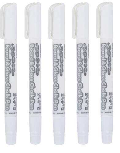 Mungyo Board and Glass Chalk Pen Marker - Pack of 5 - White - Image 4