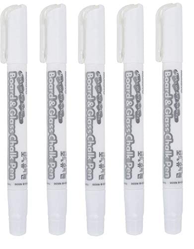 Mungyo Board and Glass Chalk Pen Marker - Pack of 5 - White - Image 2