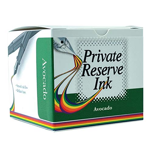 Private Reserve Ink حبر الاحتياطي الخاص أفوكادو – زجاجة حبر قلم حبر فاخرة 60 مل | أخضر غني مستوحى من الطبيعة | يجف بسرعة، جودة أرشيفية ومتوازن الرقم الهيدروجيني | مثالي للكتّاب والفنانين - Image 3