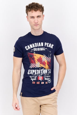 Men Crew Neck Short Sleeve Graphic Printed T-Shirt, Navy - pzsku/Z7097817DA31A7C901B48Z/45/_/1737642435/b6c75323-70af-441c-8be3-d8be69d7a86d