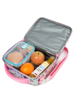 Eazy Kids Bottle, Lunch Bag With Detachable, Adjustable Shoulder Strap - Unicorn Chrome - Pink  - Image 5