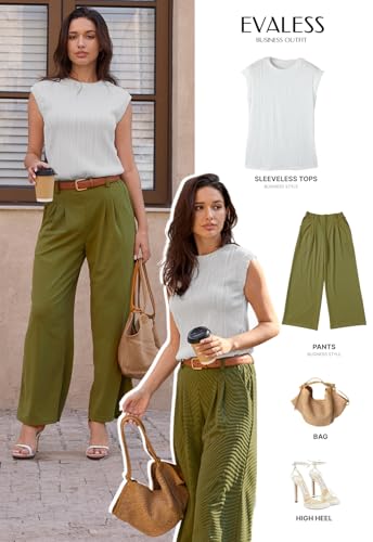 EVALESS Womens 2025 Round Neck Short Sleeve T Shirts Fashion Trendy Spring Summer Loose Fitted Plain Knit Textured Tops Casual Tee Blouses Clothes Black Large - Image 5