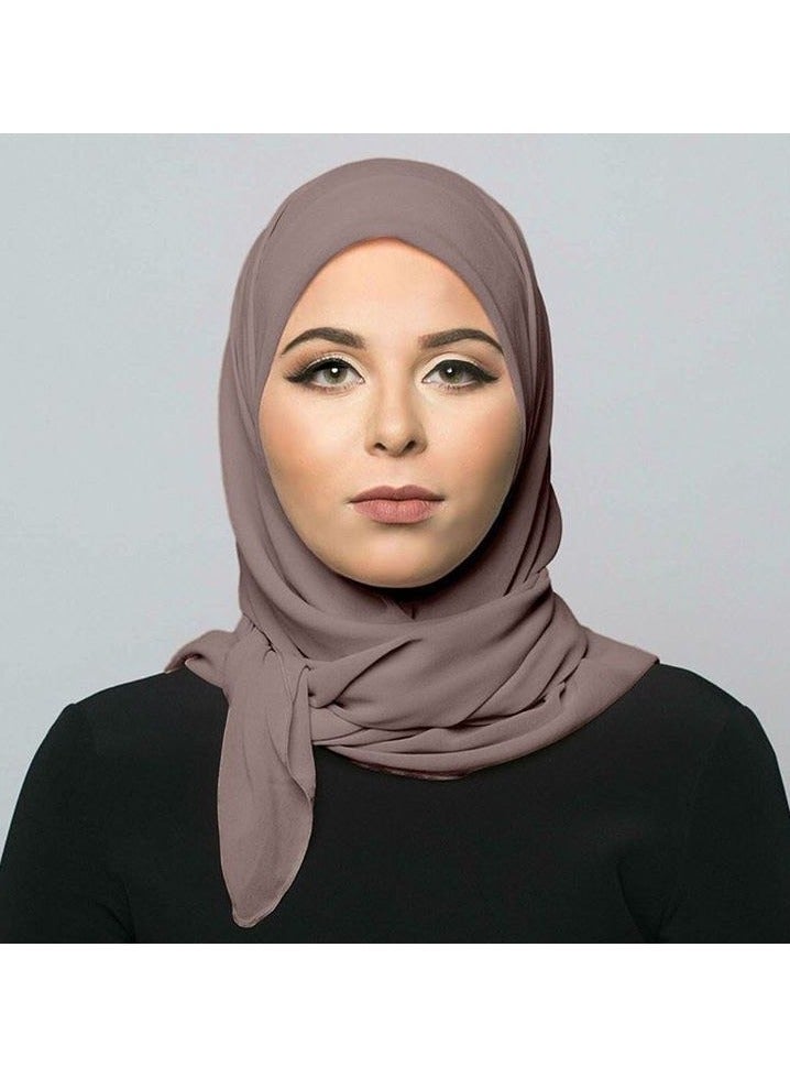BHNS Hijab VIP veil, women's scarf, soft laser chiffon in elegant modern colors, with a hidden cotton bandana For more comfort and high stability on the head for women  - Image 5