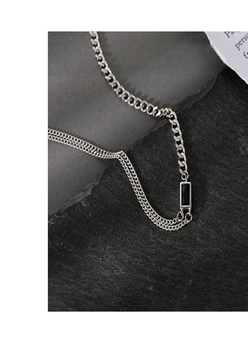 ساتينور قلادة مربعة سوداء ذات تصميم مميز وفاخر - Image 2