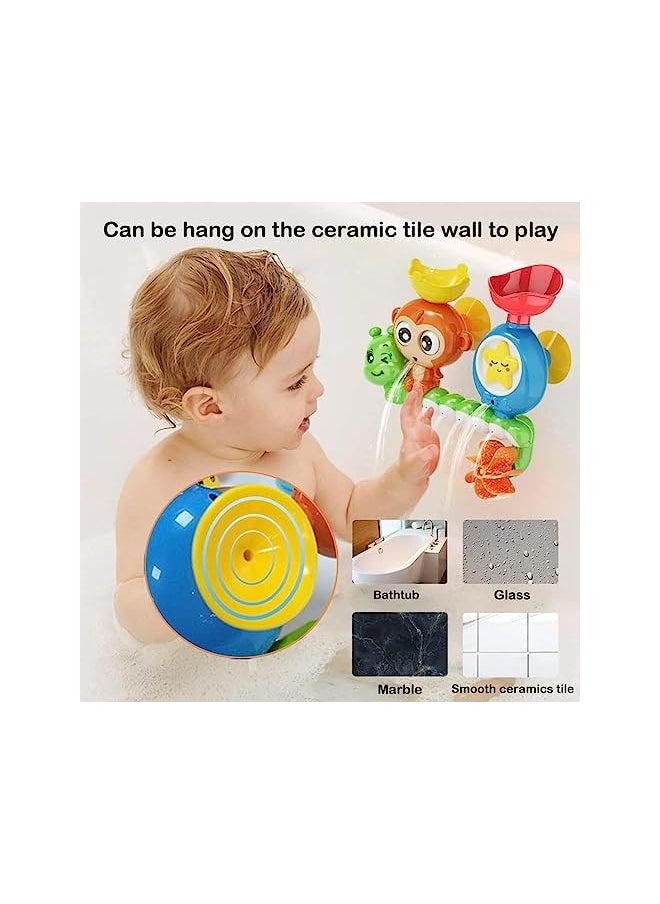 Bolivia's - Waterfall Water Toy Baby Bath Toys With One Stackable Cup Waterfall Water Station Bath Toys Water Shower Sprinkler Toy Bathtub Toys For 1 To 4 Year Old Boys Girls Toddler - Image 1