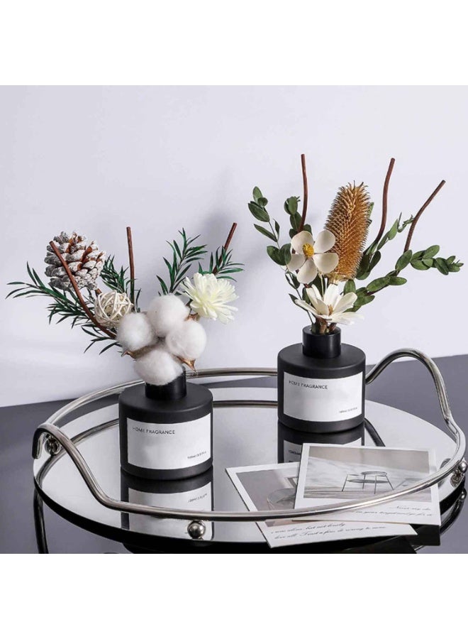 Reed Diffuser Set,Osmanthus&Tea,100ml with Preserved Flowers Scent Fragrance Oil,Diffuser with Sticks for Home Bedroom Bathroom Accessories Office Shelf Decor - Image 4