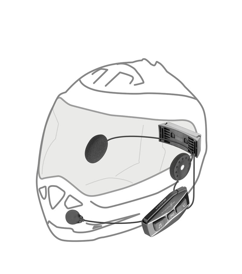 INTERPHONE إنترفون سيلولارلاين، إنتركم دراجة نارية مع بلوتوث واتصال ميس، موديل يو-كوم 16، يدعم حتى 4 دراجات، مسافة 1.6 كم، متوافق مع سينا، OEM، GPS، مقاوم للماء، عالمي - Image 5