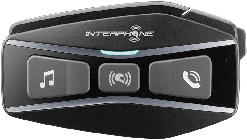 INTERPHONE إنترفون سيلولارلاين، إنتركم دراجة نارية مع بلوتوث واتصال ميس، موديل يو-كوم 16، يدعم حتى 4 دراجات، مسافة 1.6 كم، متوافق مع سينا، OEM، GPS، مقاوم للماء، عالمي - Image 1