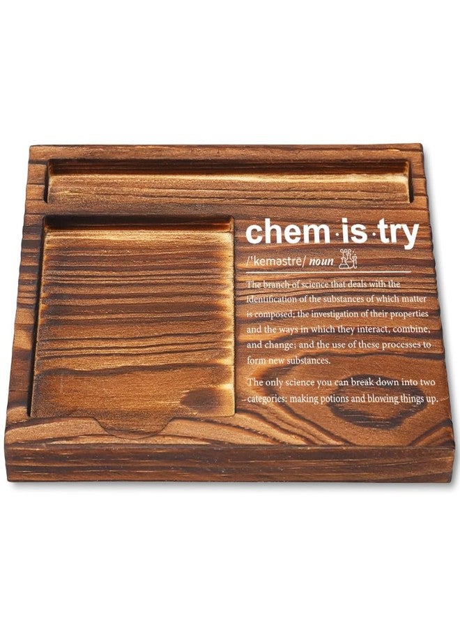 CWGOTC Chemistry Teacher Gifts, Wooden Desk Organizer for Sticky Notes & Pens, Science Teacher Appreciation Gift, End-of-Year Thank You Gift, Graduation, Birthday, Christmas YCB87 - Image 1