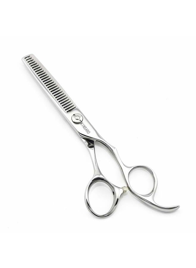 KINSARO 5.5" Barber Hair Scissors Thinning Scissors 440C Professional Thinning Shears 28 Teeth Convex Edge - Image 1