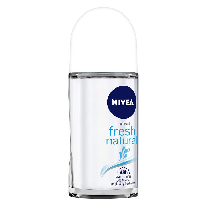 Nivea Deodorant Roll On Fresh Natural for Unisez 50ml And Deodorant Rollon Whitening Smooth Skin for Unisex 50ml - Image 3