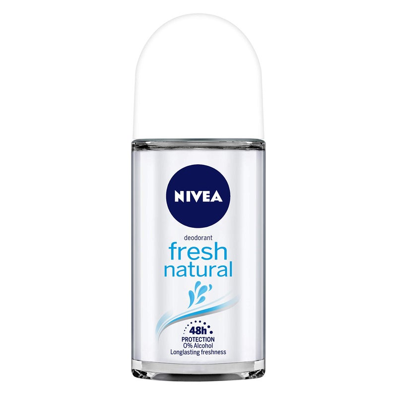 Nivea Deodorant Roll On Fresh Natural for Unisez 50ml And Deodorant Rollon Whitening Smooth Skin for Unisex 50ml - Image 2