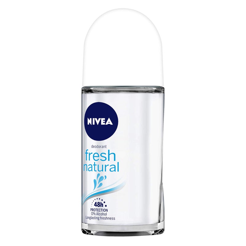 Nivea Deodorant Roll On Fresh Natural for Unisez 50ml And Deodorant Rollon Whitening Smooth Skin for Unisex 50ml - Image 4