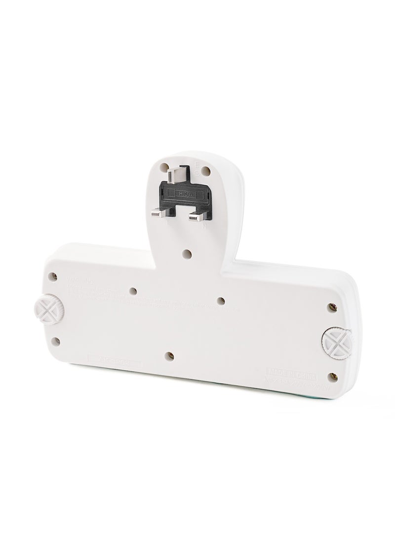 AK KEMCO Type C 2 Way Universal Multi Adapter with two USB and Type C Charging Ports T-Type Multi Wall Socket AK-303TUC for Home and Office  - Image 2