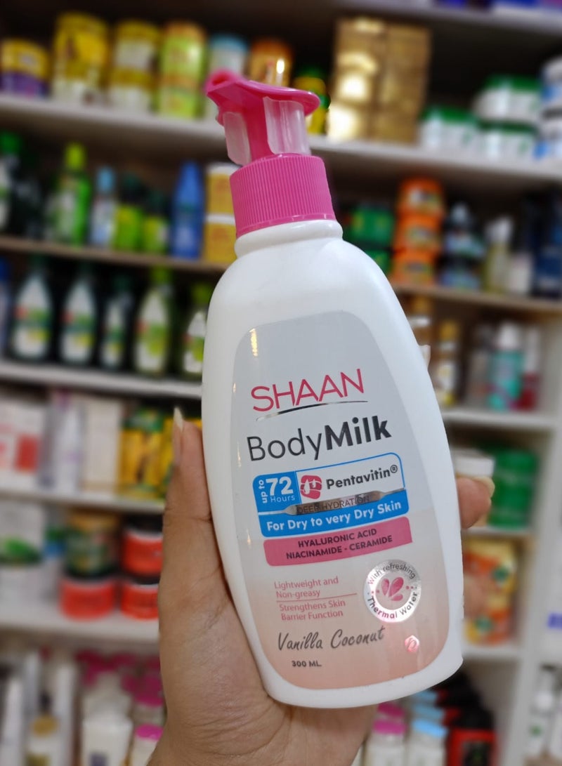 شان مرطب الجسم برائحة الفانيليا وجوز الهند - 300مل