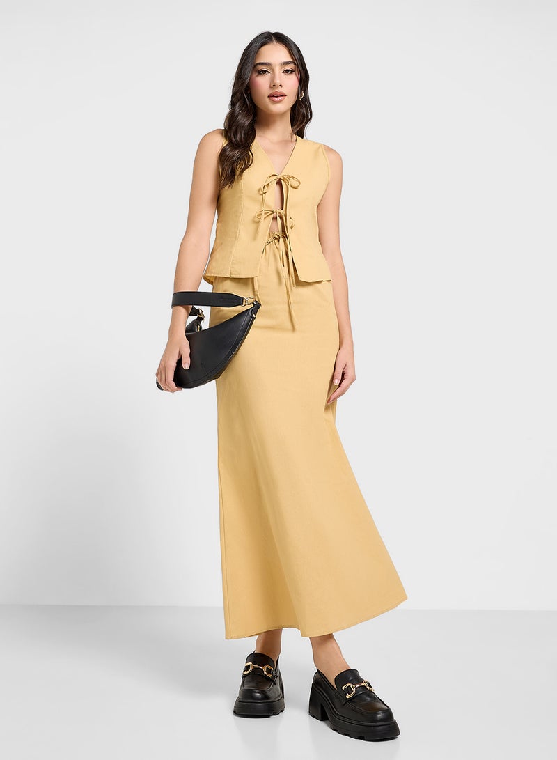 جينجر طقم فيست برباط وتنورة ماكسي - Image 1