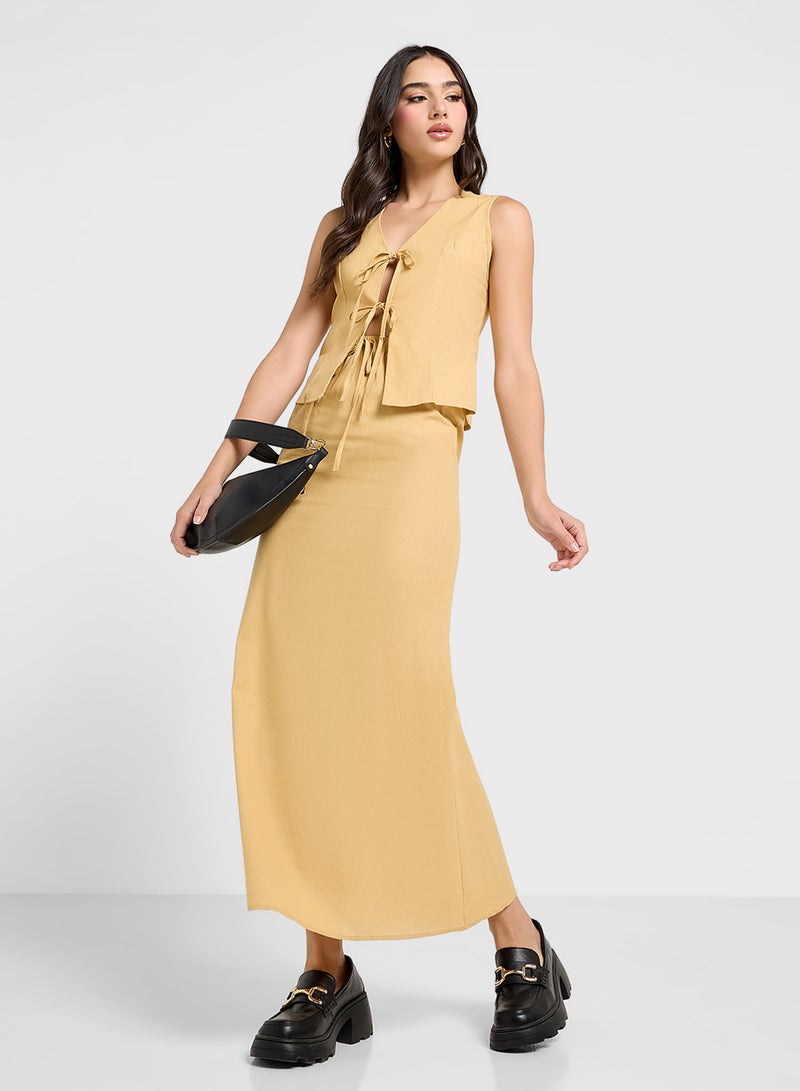 جينجر طقم فيست برباط وتنورة ماكسي - Image 5