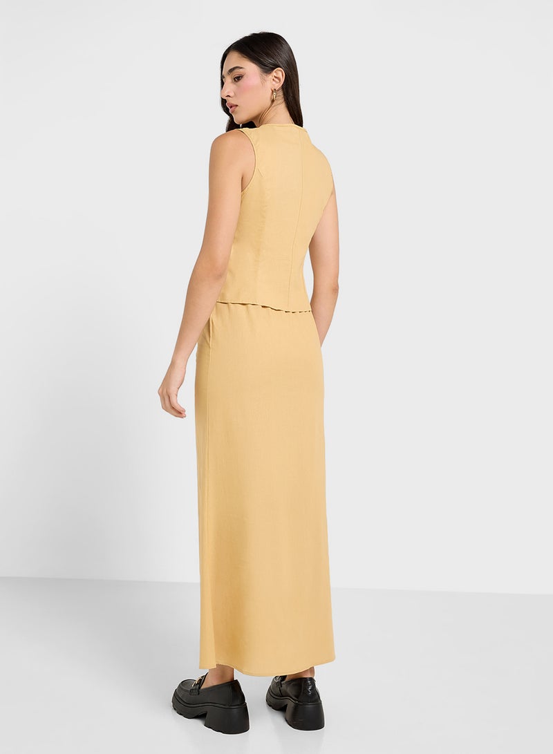 جينجر طقم فيست برباط وتنورة ماكسي - Image 2