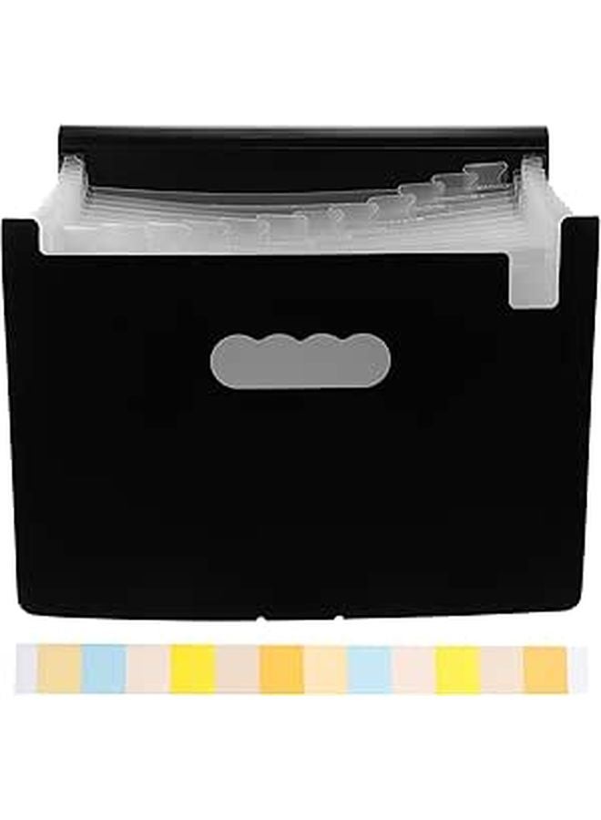 Large Capacity Accordion File Folder With Cover Plastic For Office School Home Use - Image 1