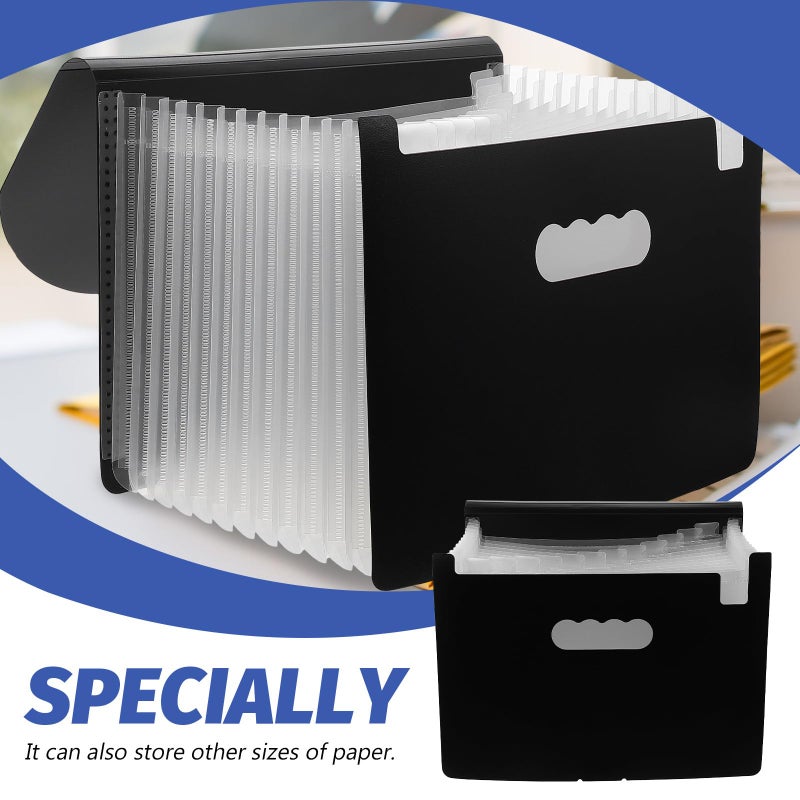 Large Capacity Accordion File Folder With Cover Plastic For Office School Home Use - Image 5