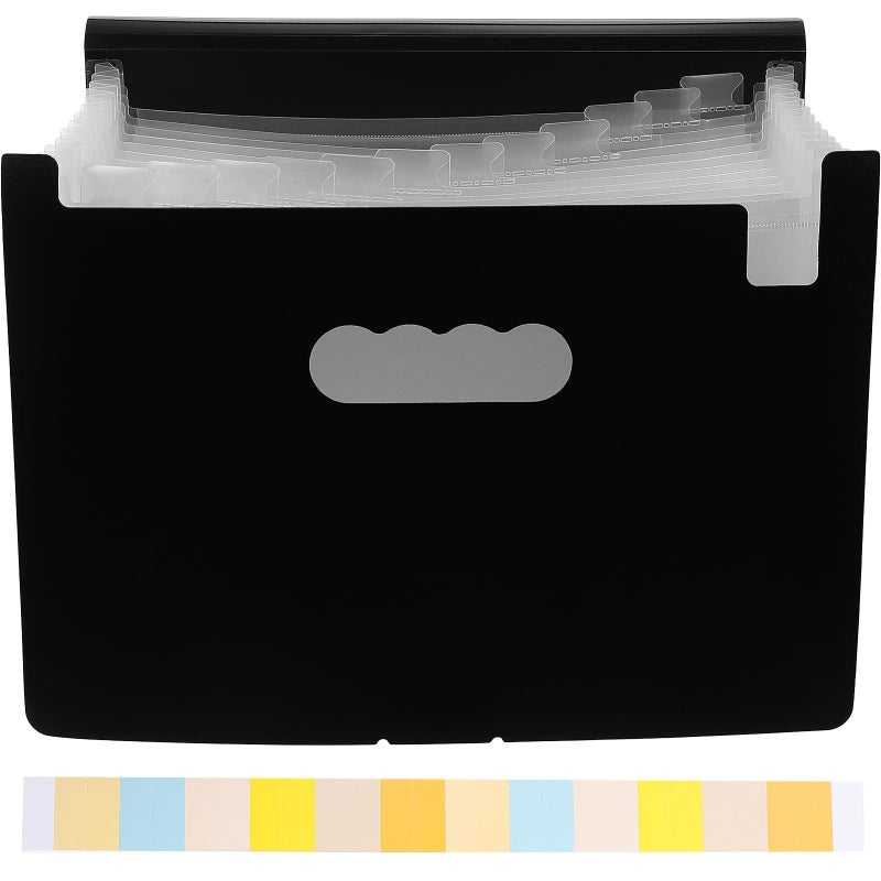 Large Capacity Accordion File Folder With Cover Plastic For Office School Home Use - Image 2