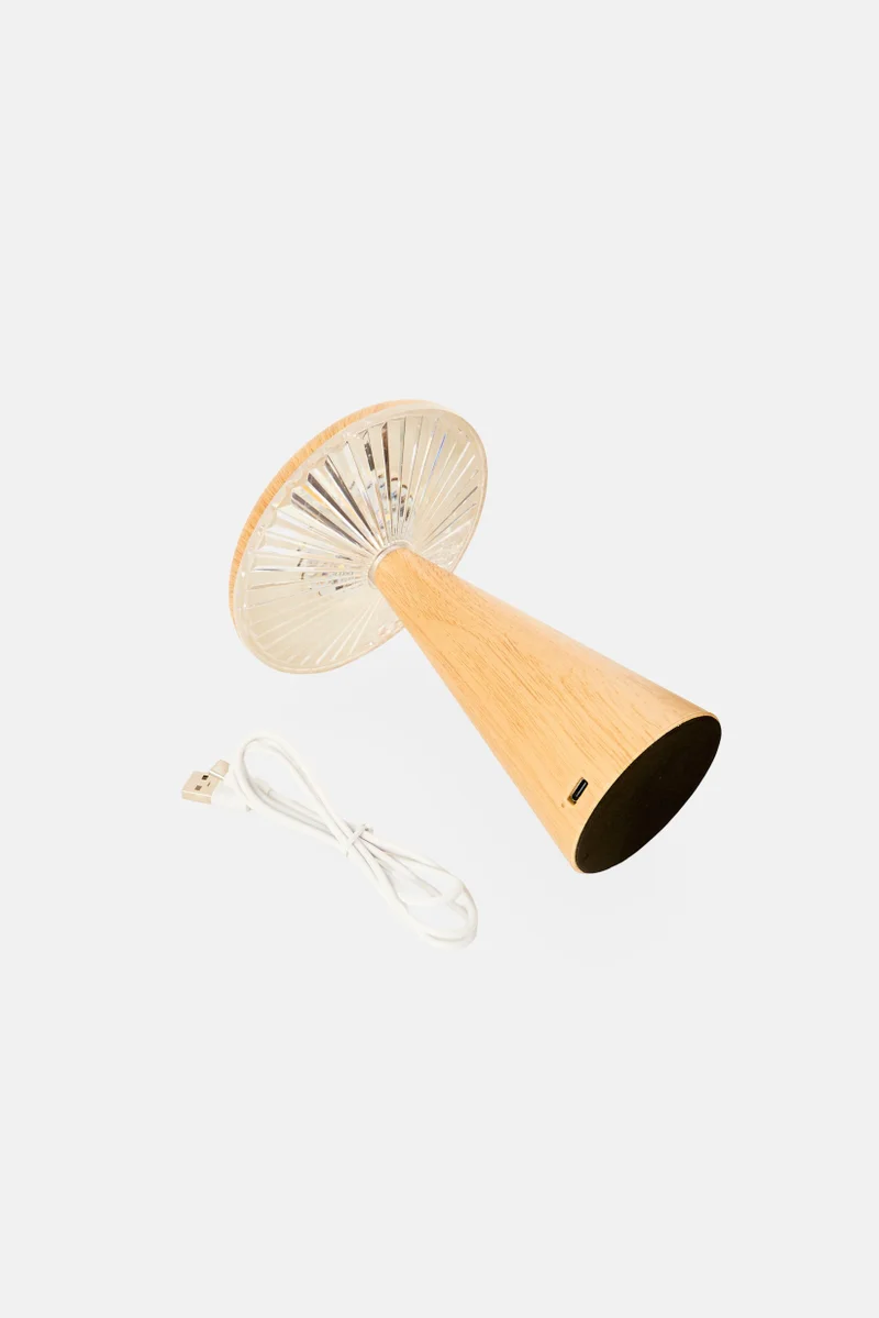 Muy Mucho Mushroom Led Table Lamp With Touch Switch, Brown