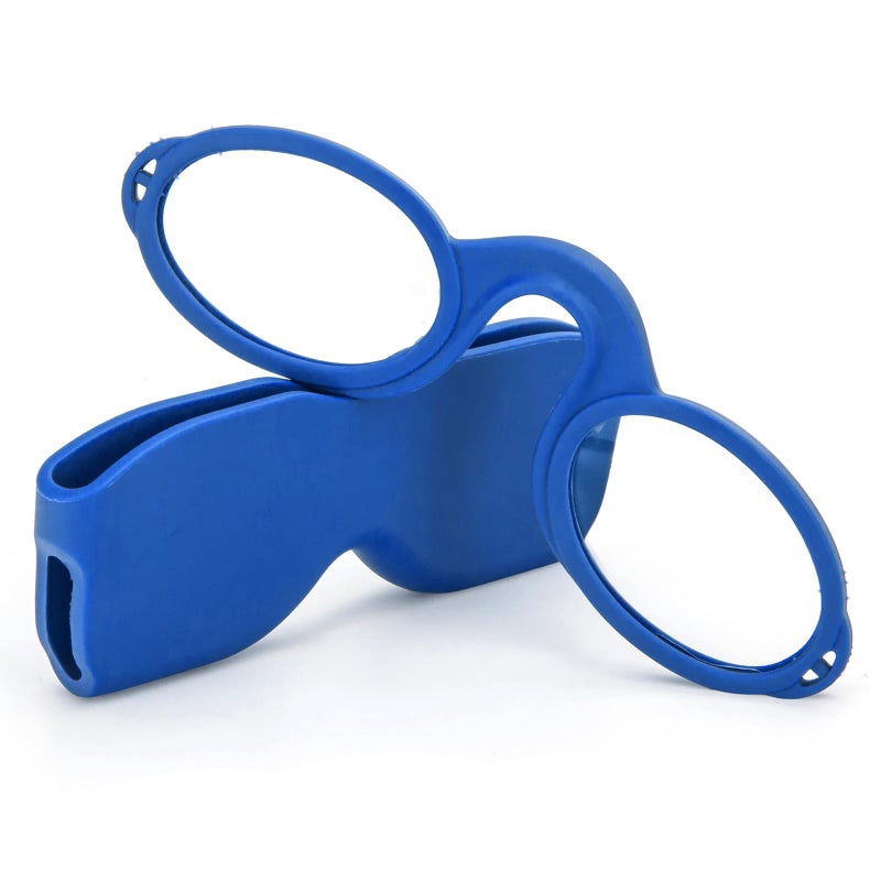 REAVEE Ultra Slim Armless Reading Glasses for Men Women Small and Flat Readers Compact Pocket Size with Stickon Case HolderBlue 10 - Image 3