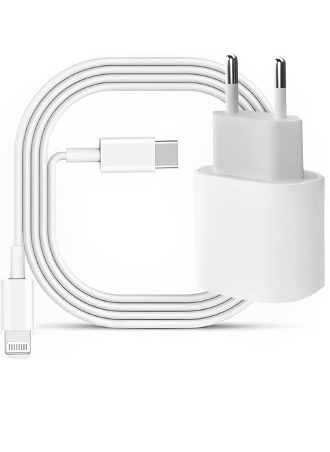 iPhone Charger, 20W Apple PD Fast USB C Charger with 6FT C Cable to Lightning Type C Charger Adapter for iPhone 14/14 Plus/14 Pro/14 Pro Max/13/12/11/X/SE/iPad Pro