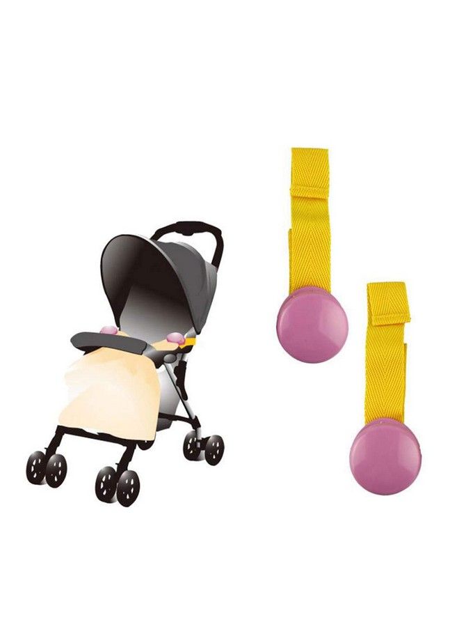 Safe-O-Kid Safe O Kid Baby Stroller Clip Glossy Blanket Clip Stroller Pram Buggy Accessories For Baby Pink Pack Of 4 - Image 2