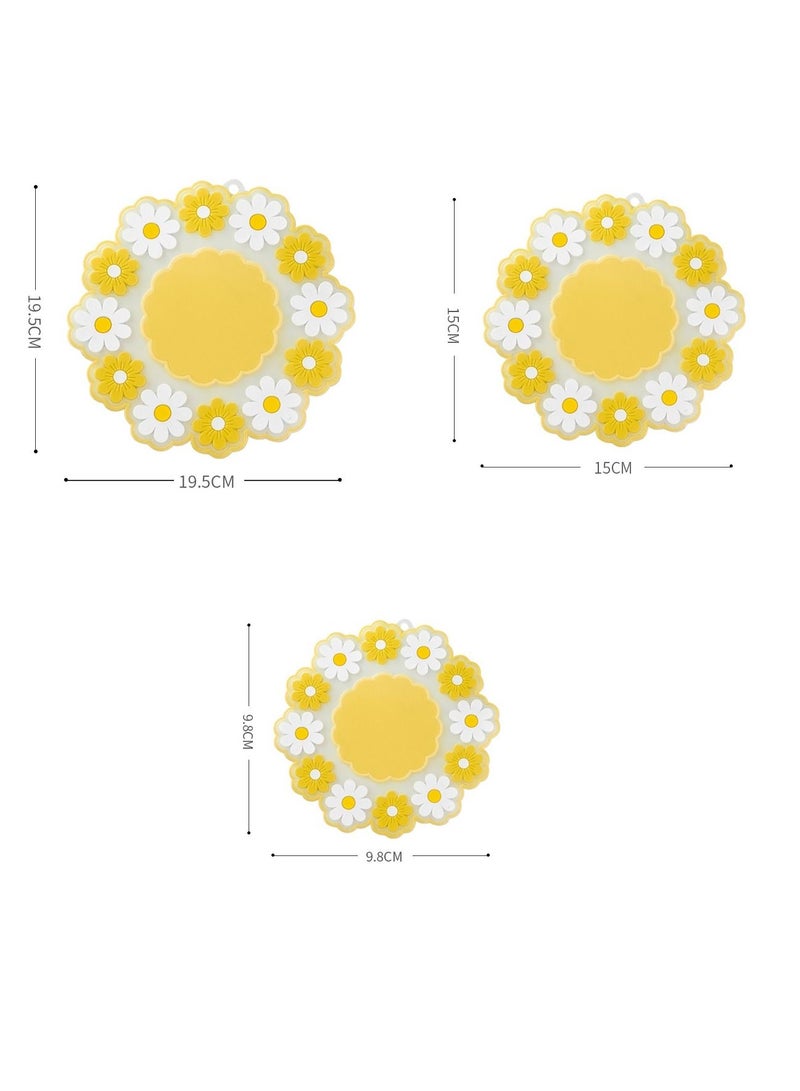 Bluejw Sets Of 12 Chrysanthemum Style Drink Coasters Heat Insulation Coaster For Tabletop Protection Suitable For Kinds Of Cups - Image 2