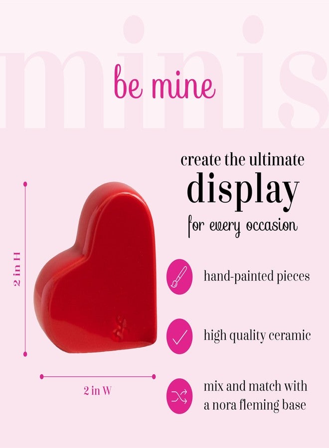 nf nora fleming nora fleming Be Mine (Red Heart) A23 - Hand-Painted Ceramic Valentine's Day Décor - Spring Minis for the Home and Office - Image 2