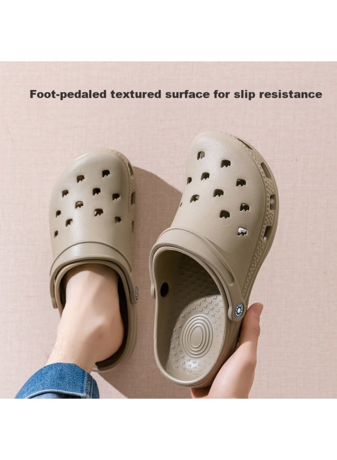Jiayi Uni Outdoor Casual Breathable Thick Sole Soft Elastic Waterproof Sandals Khaki 44jy420 - Image 3