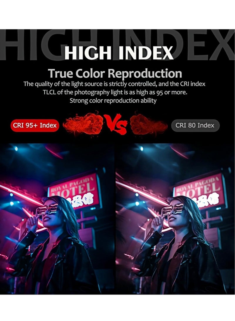 Glanfen 150W Photography RGB Light Bulbs with Remote Control, 3200K-5500K Adjustable Color Temperature, Dimmable, RGB Colors, E27 Socket, for Studio Lighting, Softbox, Photo & Video Shooting - Image 4