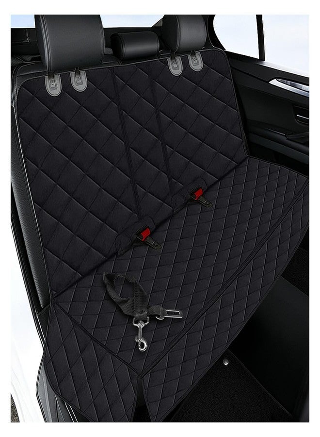 Tuxihapp Waterproof Dog Car Seat Cover, Non-Slip Scratchproof Pet Car Back Seat Protector, Washable Hammock Bench Seats Cover, Universal Auto Interior Accessories for Cars/Trucks/SUVs (Black) - Image 1