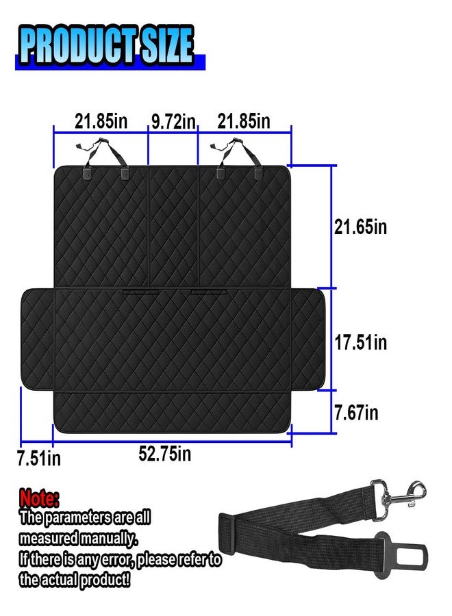 Tuxihapp Waterproof Dog Car Seat Cover, Non-Slip Scratchproof Pet Car Back Seat Protector, Washable Hammock Bench Seats Cover, Universal Auto Interior Accessories for Cars/Trucks/SUVs (Black) - Image 2