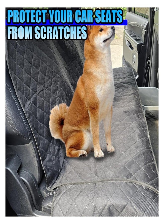 Tuxihapp Waterproof Dog Car Seat Cover, Non-Slip Scratchproof Pet Car Back Seat Protector, Washable Hammock Bench Seats Cover, Universal Auto Interior Accessories for Cars/Trucks/SUVs (Black) - Image 3